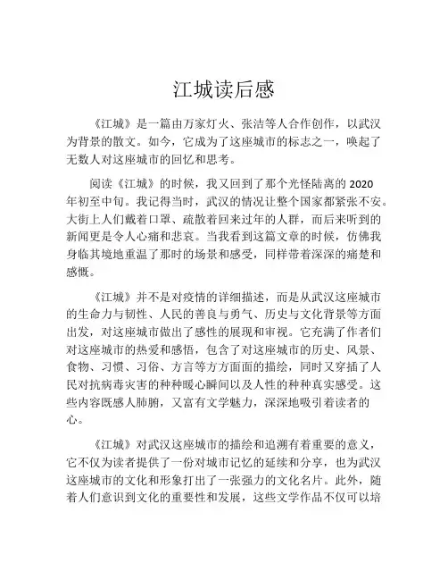江城读后感