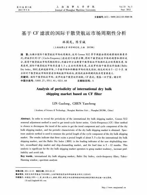 基于CF滤波的国际干散货航运市场周期性分析