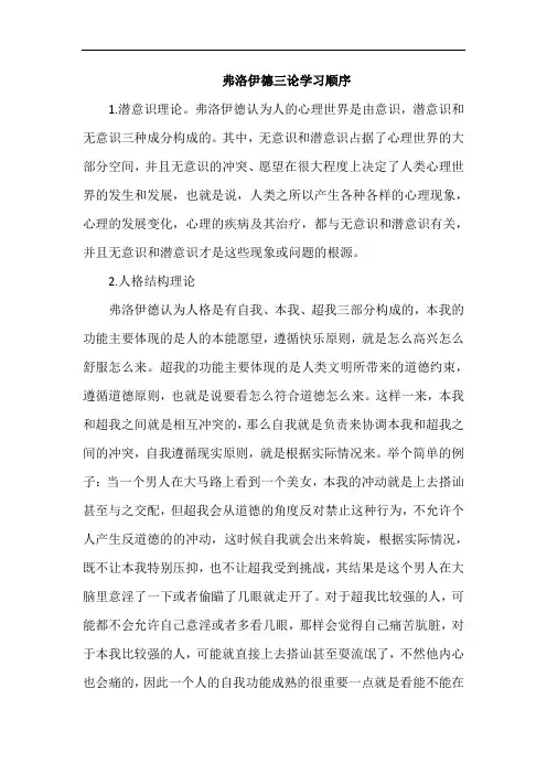 弗洛伊德三论学习顺序
