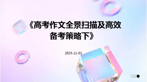 高考作文全景扫描及高效备考策略下