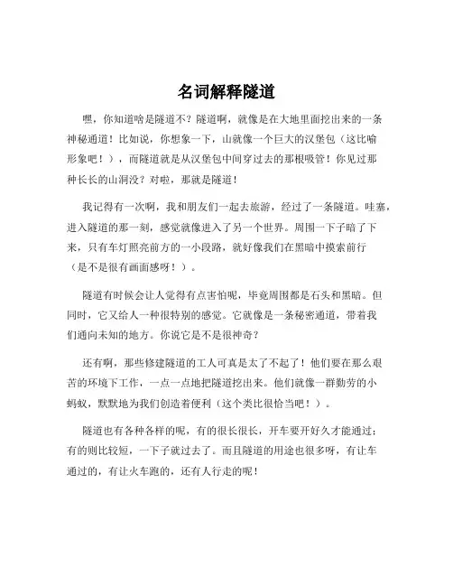 名词解释隧道
