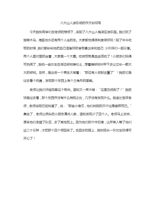 八大山人游乐场的作文如何写