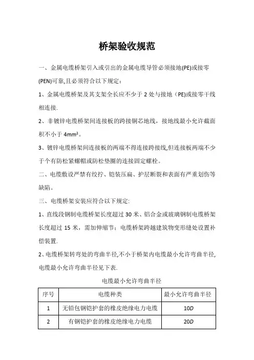 桥架验收规范