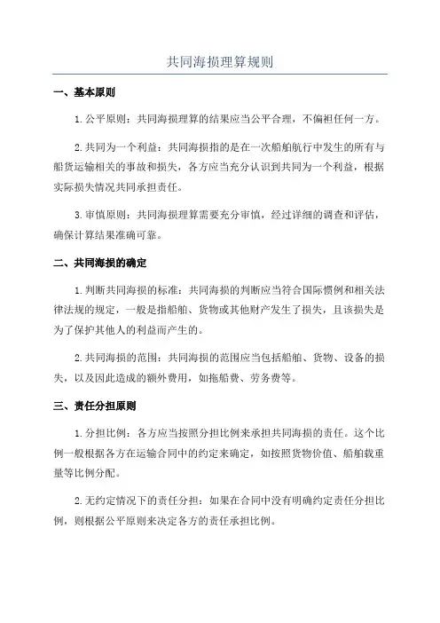 共同海损理算规则