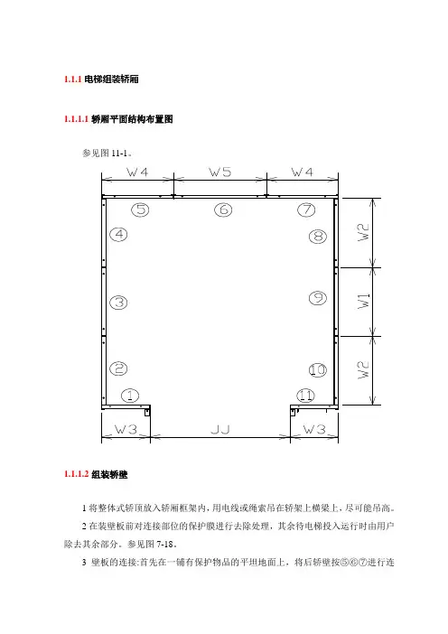 电梯组装轿厢讲解