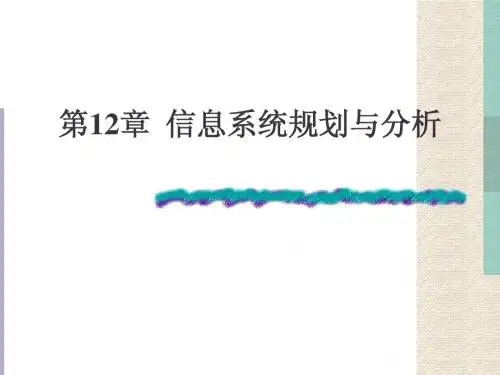 第12章  信息系统规划与分析