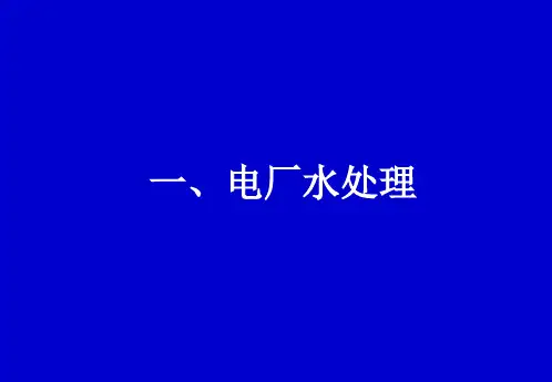 一、电厂水处理讲课