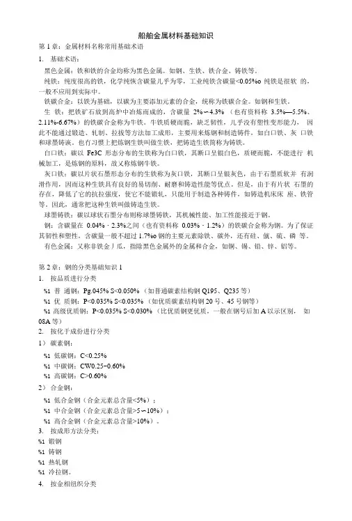 船舶金属材料基础知识.doc