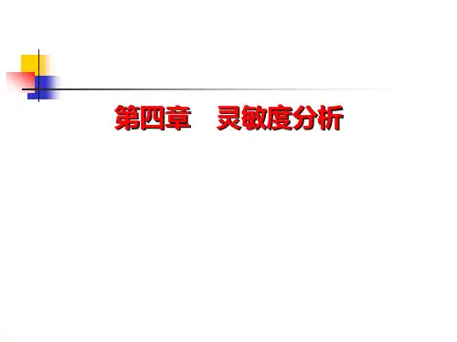 灵敏度分析PPT课件