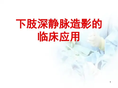 下肢深静脉造影的临床应用精品PPT课件