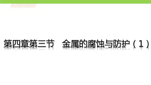 4.3 金属的腐蚀与防护  课件 高二上学期化学人教版(2019)选择性必修1