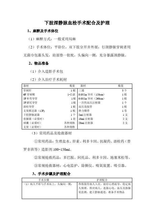 外周血管介入治疗护理