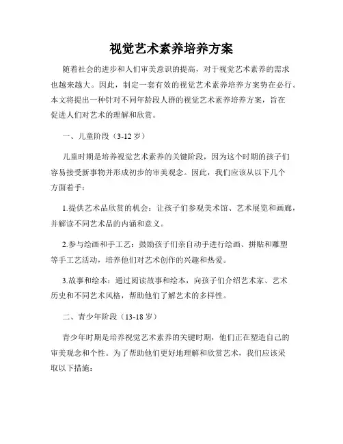 视觉艺术素养培养方案