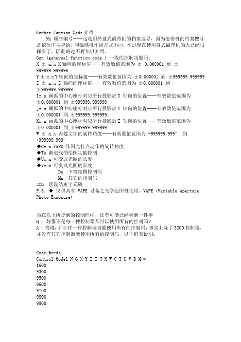 gerber的格式详解