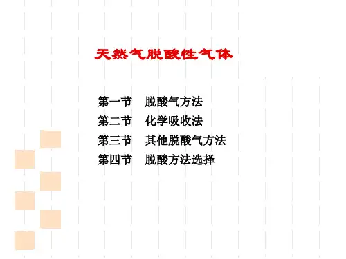 天然气脱酸性气体教学内容