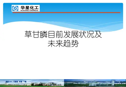 草甘膦目前发展状况及未来趋势课件
