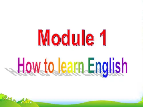 外研版八年级英语上册Module 1 Unit 1 优质课课件