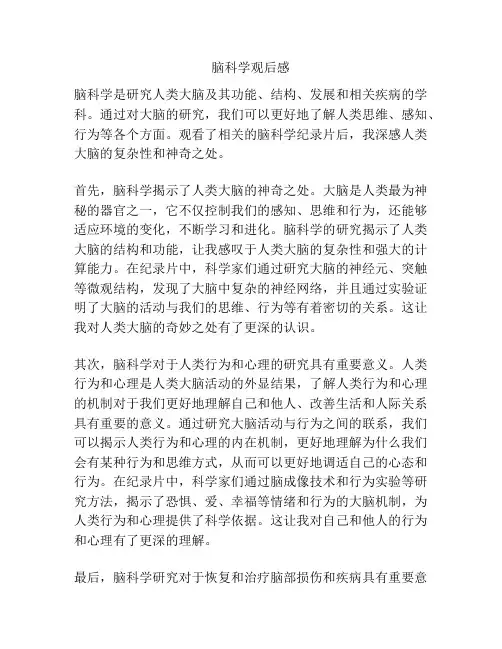 脑科学观后感