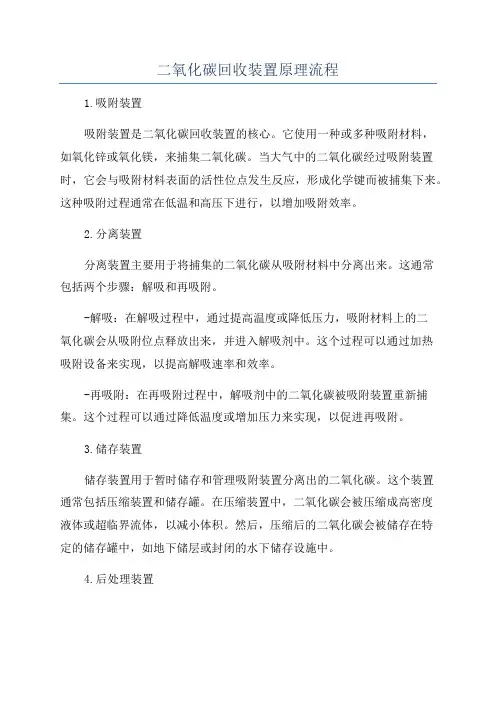 二氧化碳回收装置原理流程
