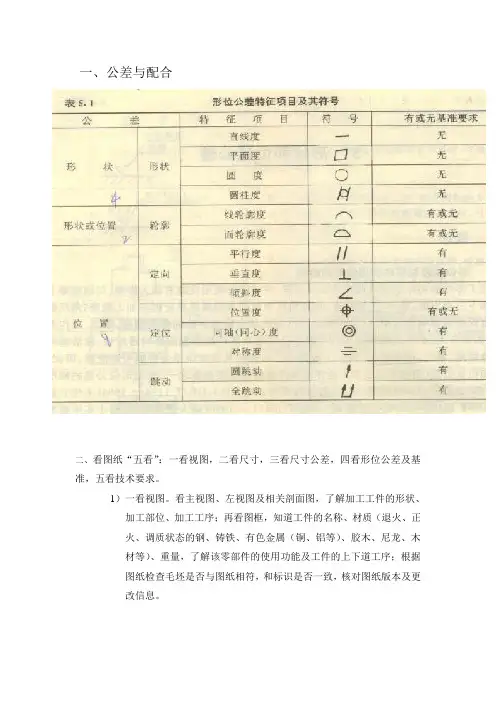 机械基础知识及公差与配合