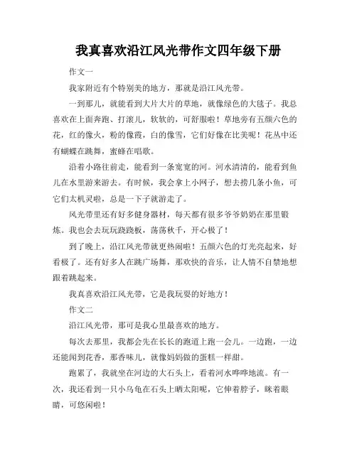我真喜欢沿江风光带作文四年级下册