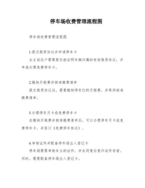 停车场收费管理流程图