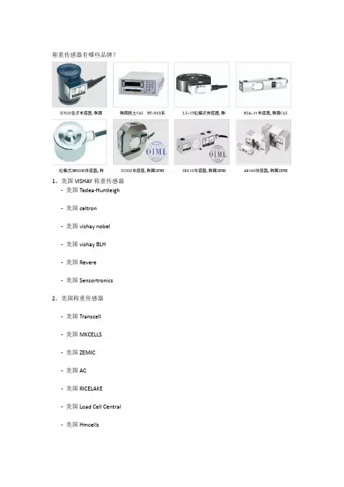 称重传感器有哪些品牌？