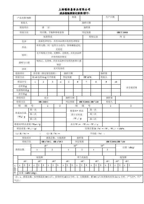 饼干检验报告