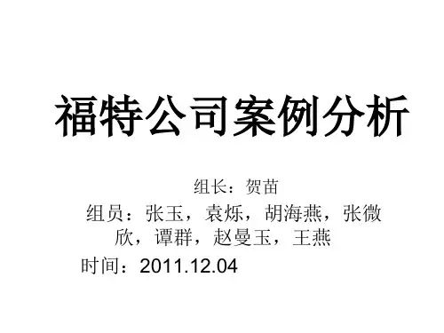 福特公司案例分析