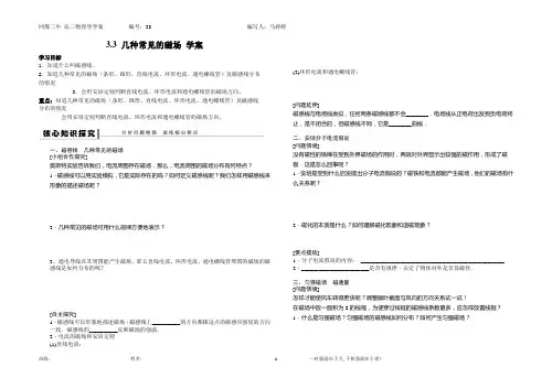 3.3 几种常见的磁场 学案