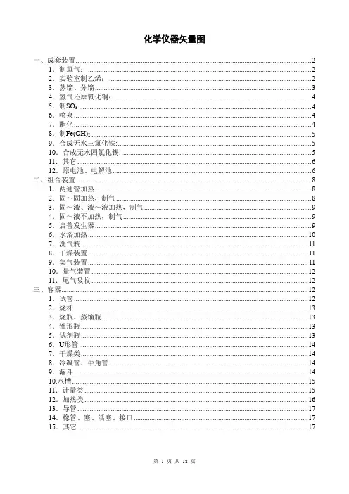 化学仪器矢量图
