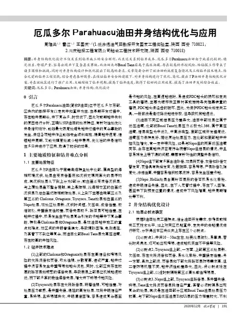 厄瓜多尔Parahuacu油田井身结构优化与应用