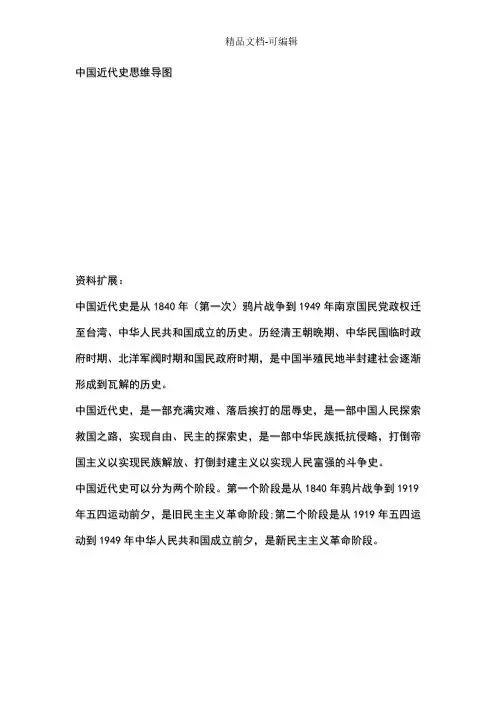 中国近代史思维导图