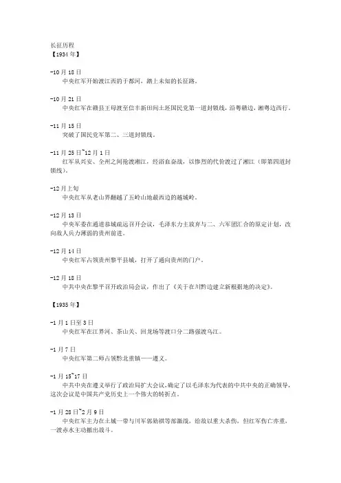 长征历程