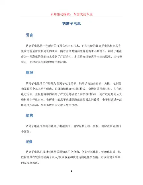钠离子电池