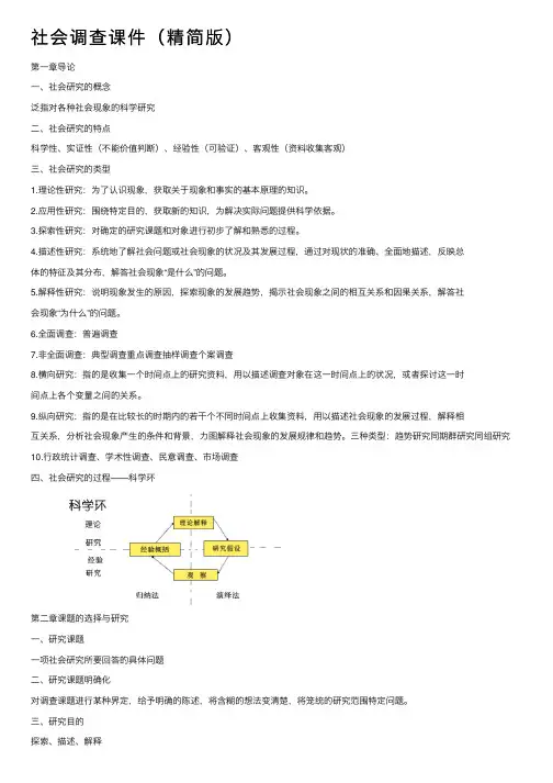 社会调查课件（精简版）