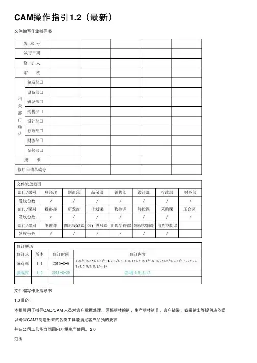 CAM操作指引1.2（最新）