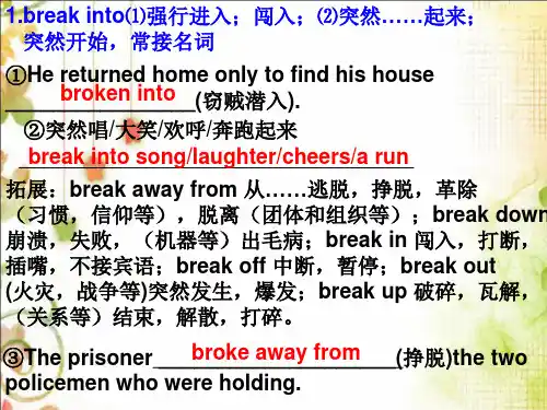 必修四Unit 3 language points
