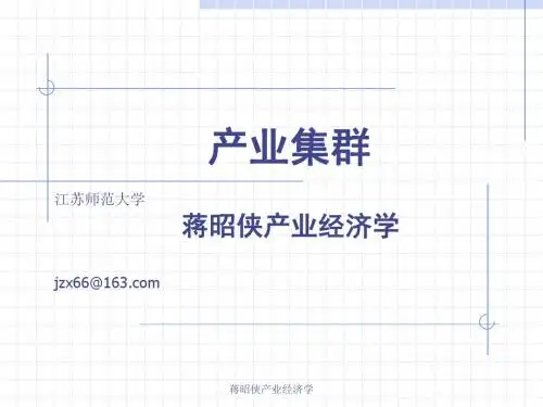 蒋昭侠产业经济学产业集群
