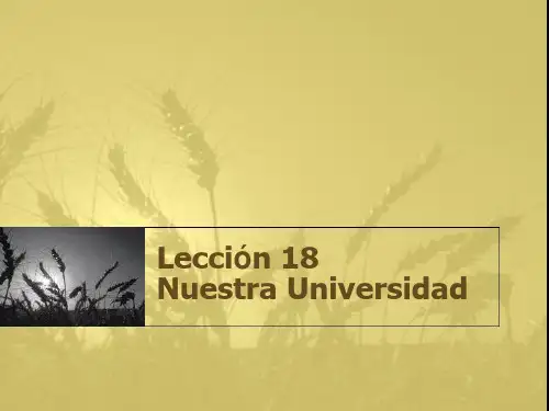 西班牙语lección 18