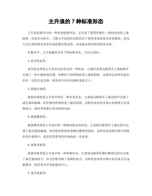主升浪的7种标准形态