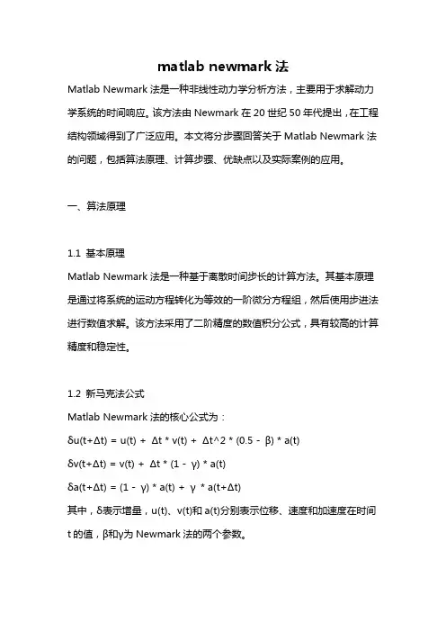 matlab newmark法