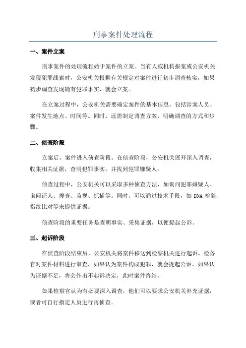 刑事案件处理流程