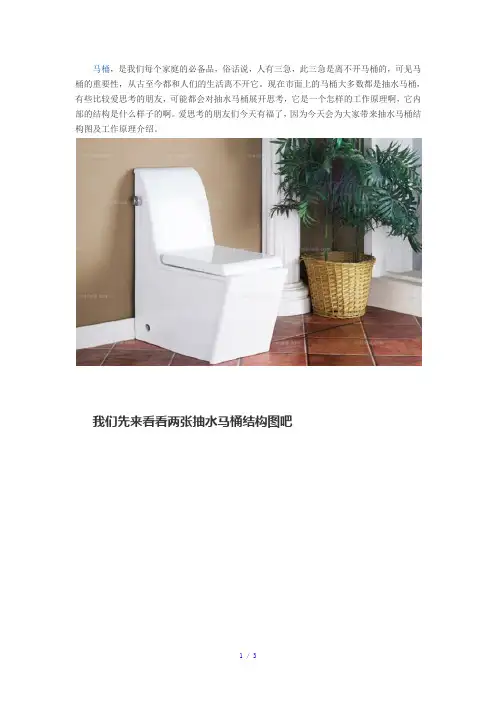 抽水马桶结构图及工作原理介绍参考模板