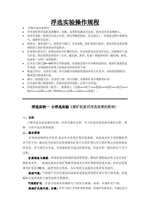 浮选试验