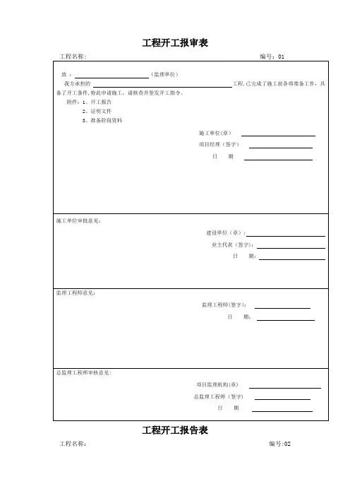 古建筑施工资料目前最全表格