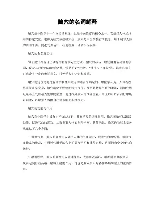 腧穴的名词解释