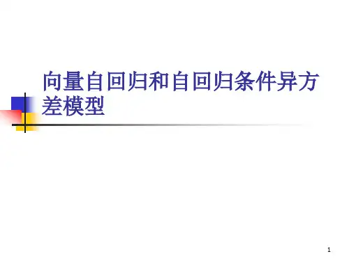 计量学-向量自回归和自回归条件异方差模型
