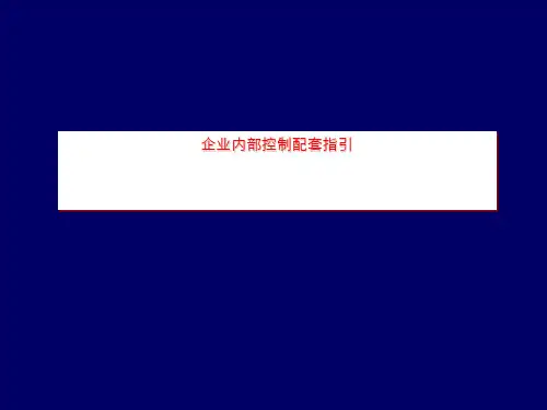 企业内部控制配套指引