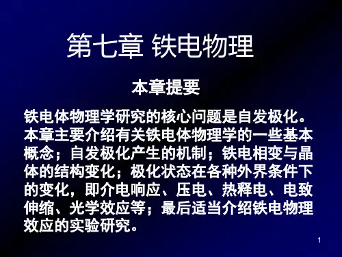 第23讲7-5铁电体物理效应实验研究